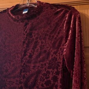 Old Navy Elegant Burgundy Floral Dress